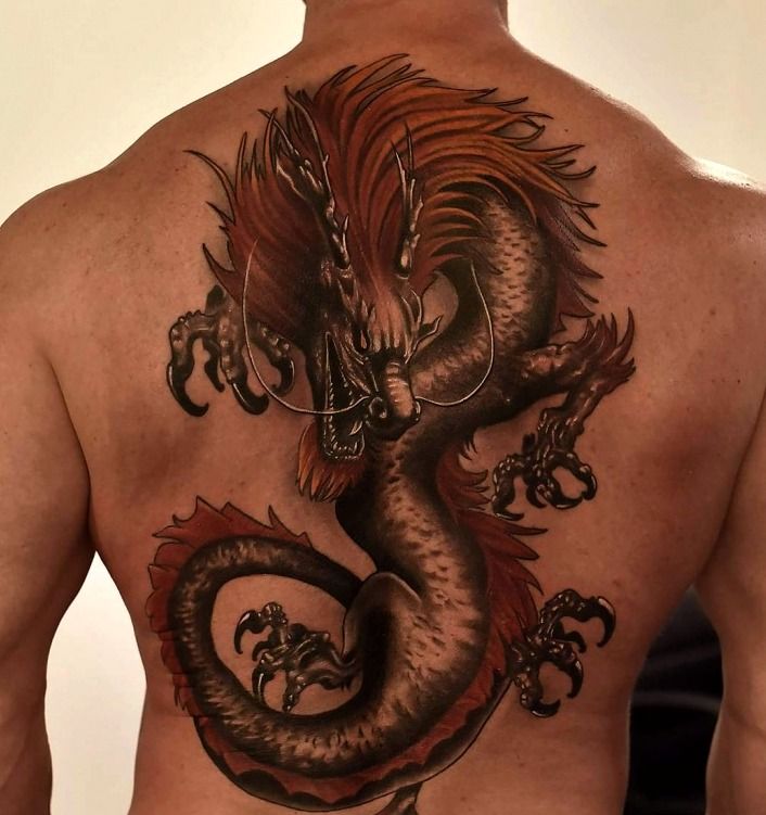 Китайский дракон значение. Тату дракон. Тату дракон на спине. Тату дракона на спине мужские. Китайский дракон на спине.
